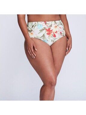 Lane Bryant Cacique Exotic Floral Swim Brief Multicolor Size 14 NEW
